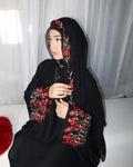 Embroidered Open Abaya with Hijab - Zahra